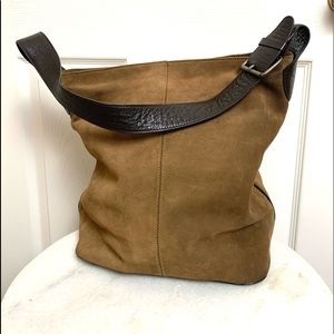 Banana Republic Suede Leather Shoulder Bag